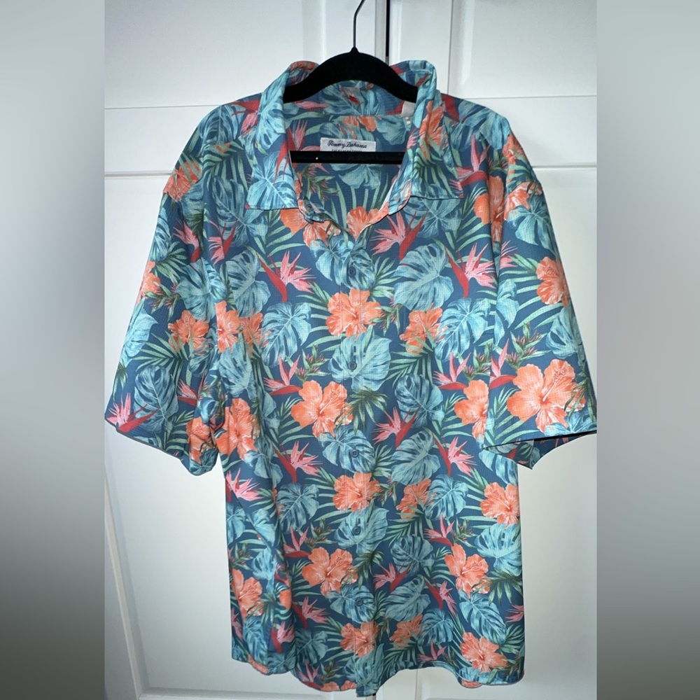 Tommy Bahama Bahama Coast XL Tropical Floral Stretch Shirt